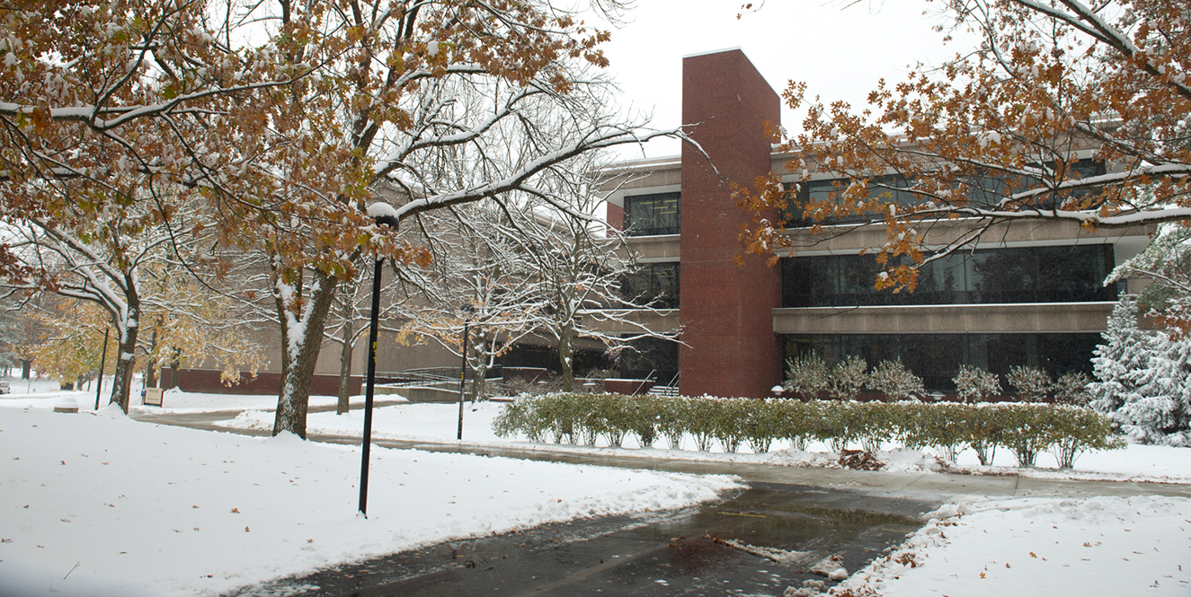 Winter view of SIUE.