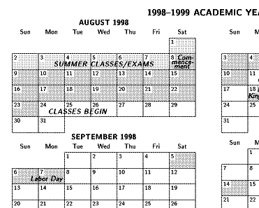 Sample Calendar