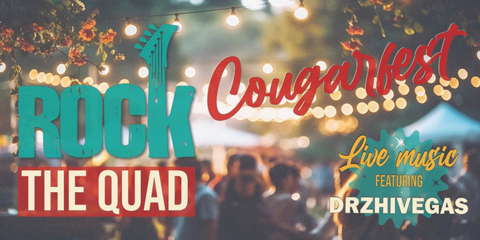 Cougarfest graphic with lights